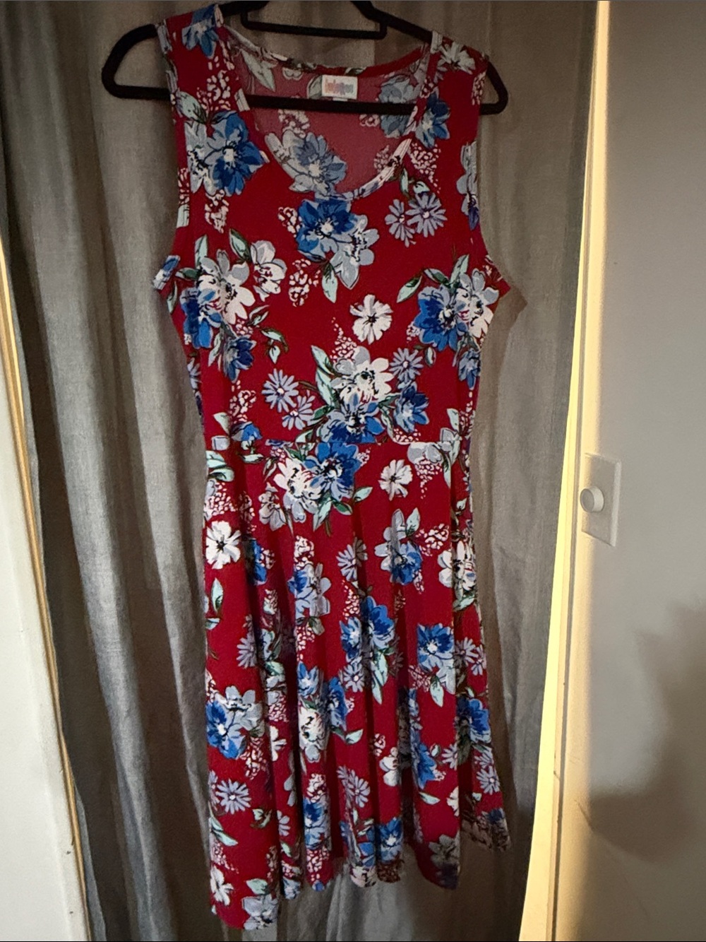 LulaRoe Nicki Dress- Red Floral
